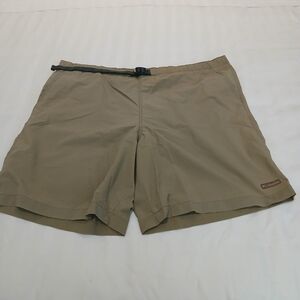 Columbia Belted Mesh Lined Tan River Shorts Men's Size Large